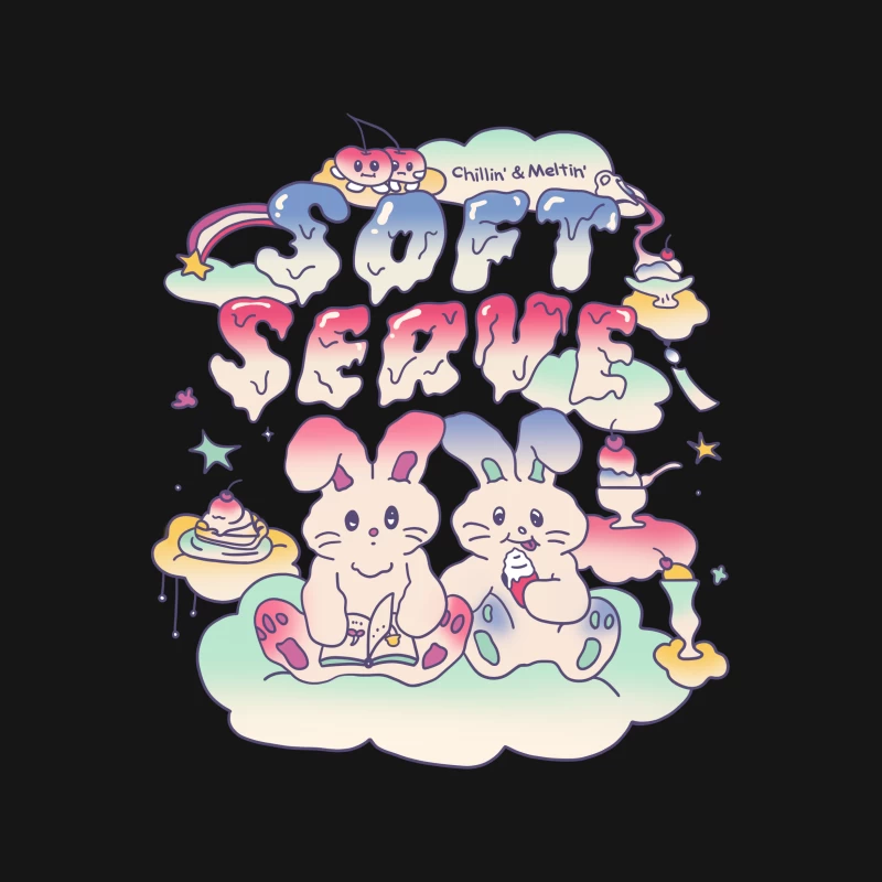 Weiche Häschen genießen Eis Herren T-Shirt