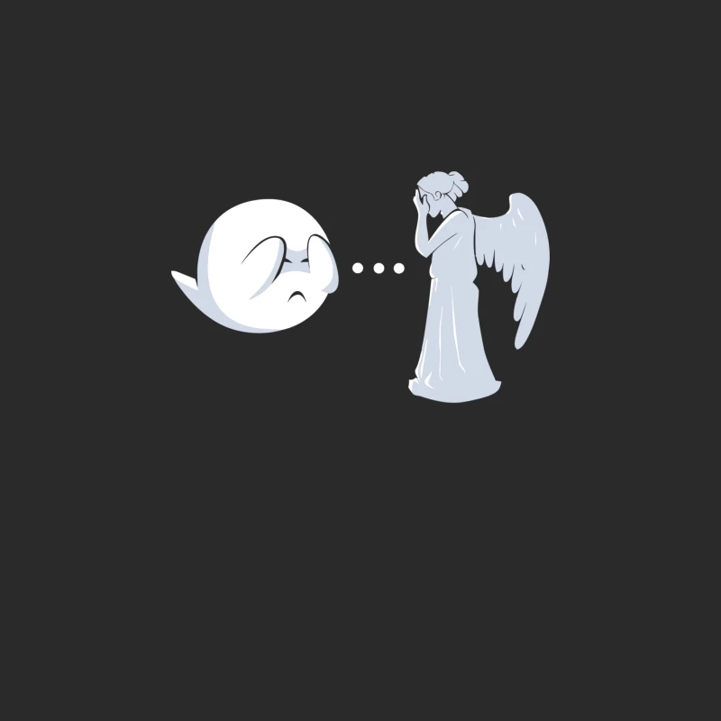 Celestial Silhouette: Angelic Figure and Crescent Moon Baseball Cap