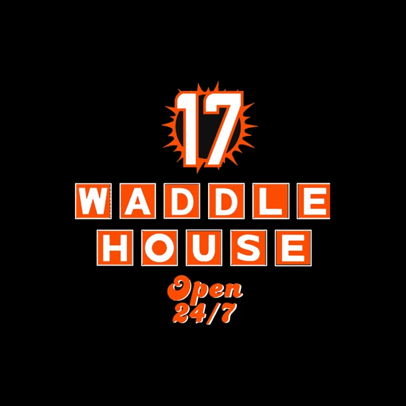 Waddle House 24/7 Restaurant Logo Design Mouse Pad