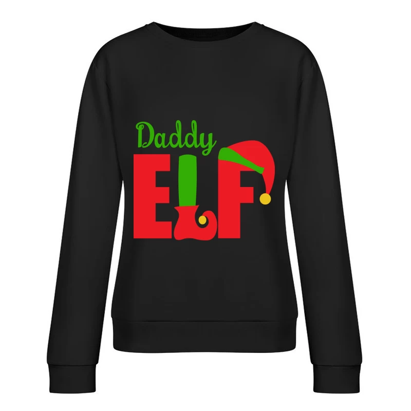 Design de Noël avec lutin pour papa Femme Sweat-shirt à enfiler