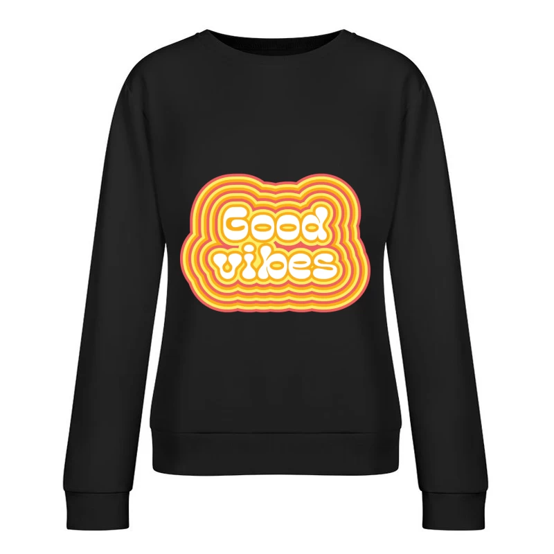 Retro Good Vibes Design Damen Pullover Sweatshirt