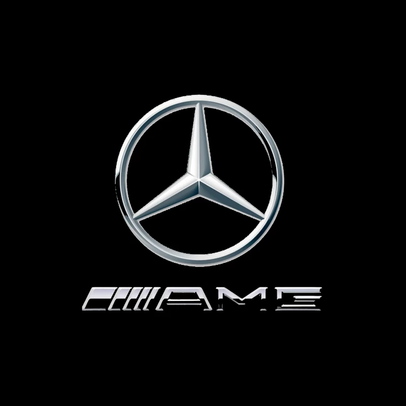 Mercedes-Benz AMG Logo - Premium German Automotive Brand Symbol Throw Pillow