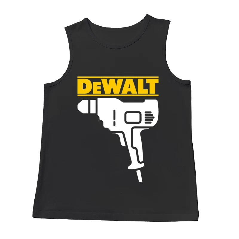 DeWalt Power Tool Drill Silhouette Design Male Tank Top