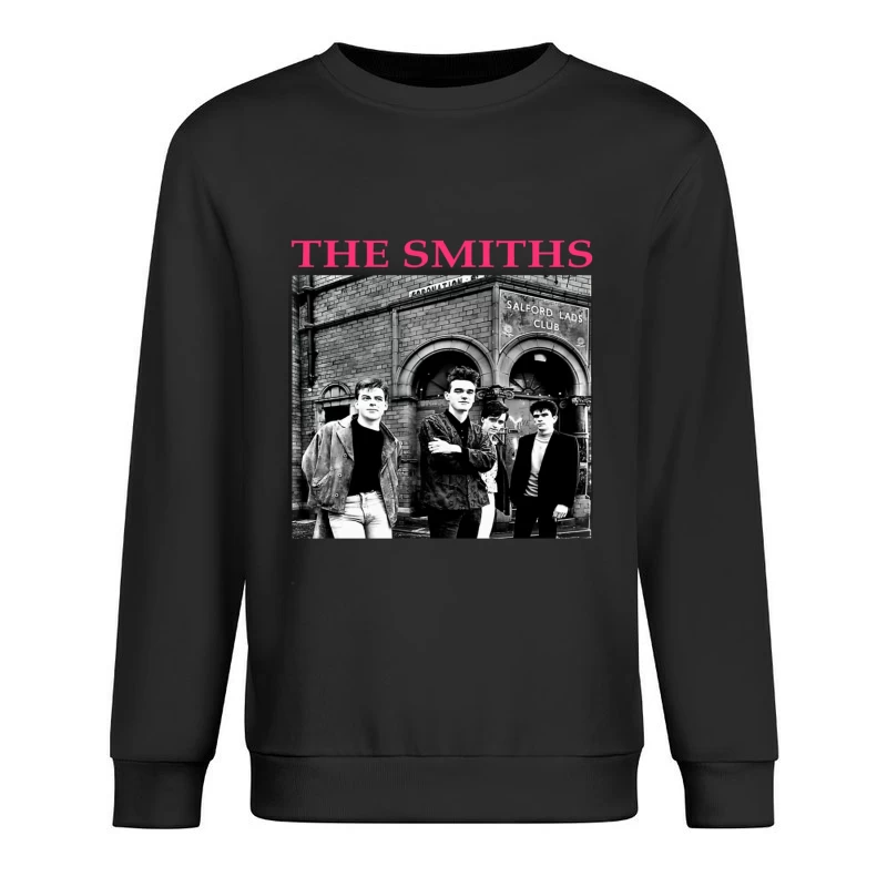 The Smiths Band Outside Historic Salford Lads Club - Iconic Black and White Photograph Male Pullover Sweatshirt