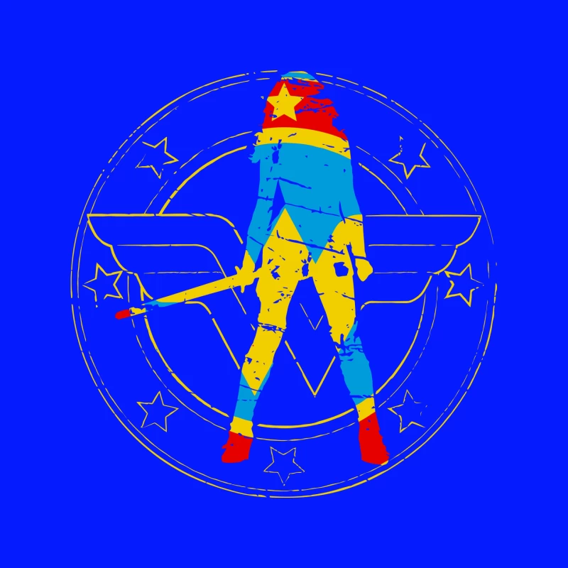 Wonder Woman Graphic Illustration Mouse Pad