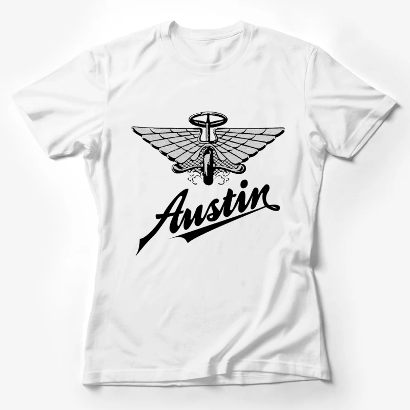 Vintage Austin Motorcycle Company Winged Logo Design Female T-Shirt