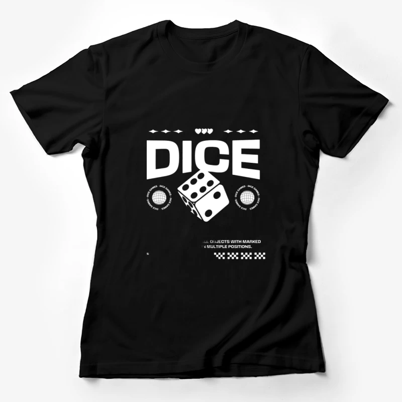 Retro Würfel Design Damen T-Shirt