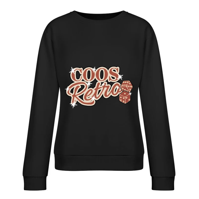 Retro-Spielewürfel-Design Damen Pullover Sweatshirt