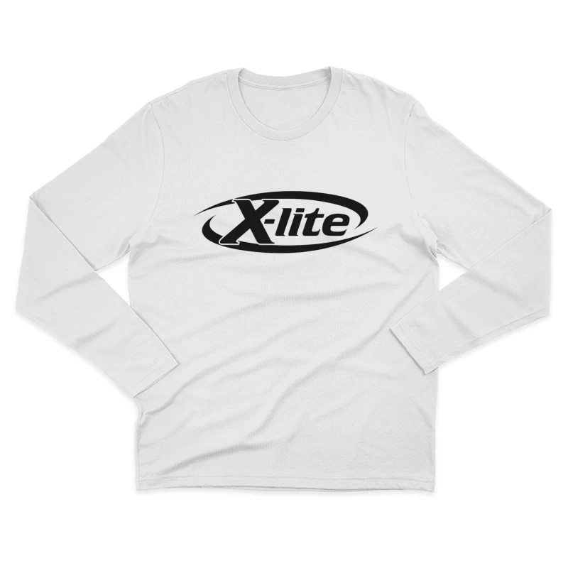 X-lite Black and White Brand Logo Design Male Long Sleeve T-Shirt