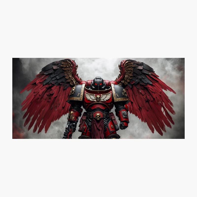 Blood Angel Space Marine: Winged Warrior in Dark Fantasy Realm Coffee Mug