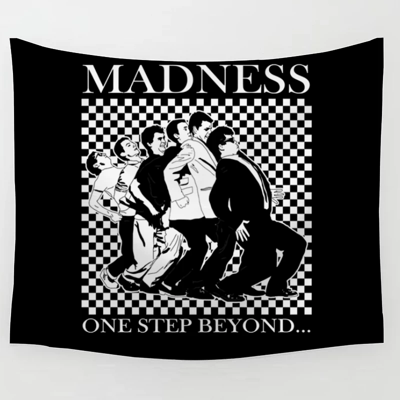 Madness "One Step Beyond" Album Art with Dancing Figures Tapestry