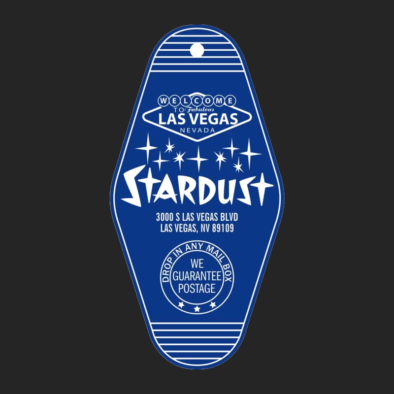 Vintage Stardust Las Vegas Hotel Blue Key Tag Design Male Pullover Sweatshirt