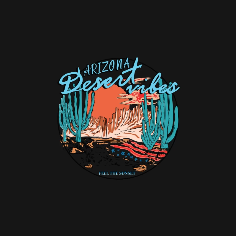 Arizona Wüstenlandschaft bei Sonnenuntergang Herren T-Shirt