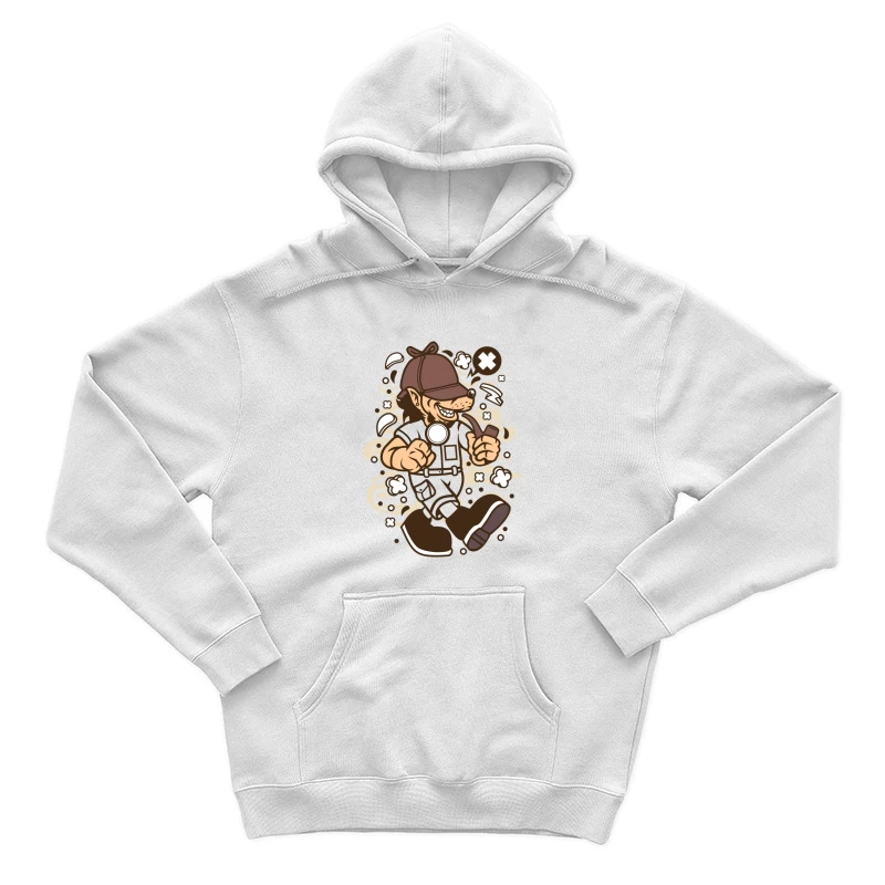 Chien détective avec pipe Homme Sweat à capuche