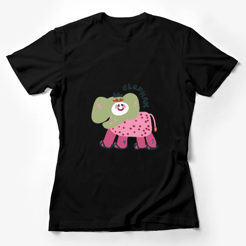 Illustration d'un éléphant coloré Femme T-Shirt