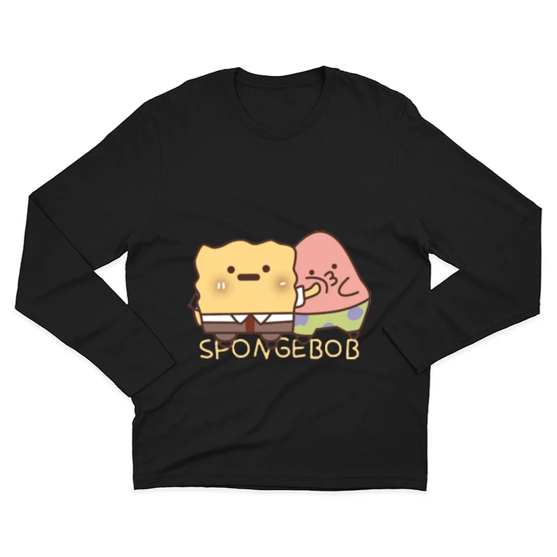 Kawaii SpongeBob und Patrick Illustration Herren Langarm T-Shirt