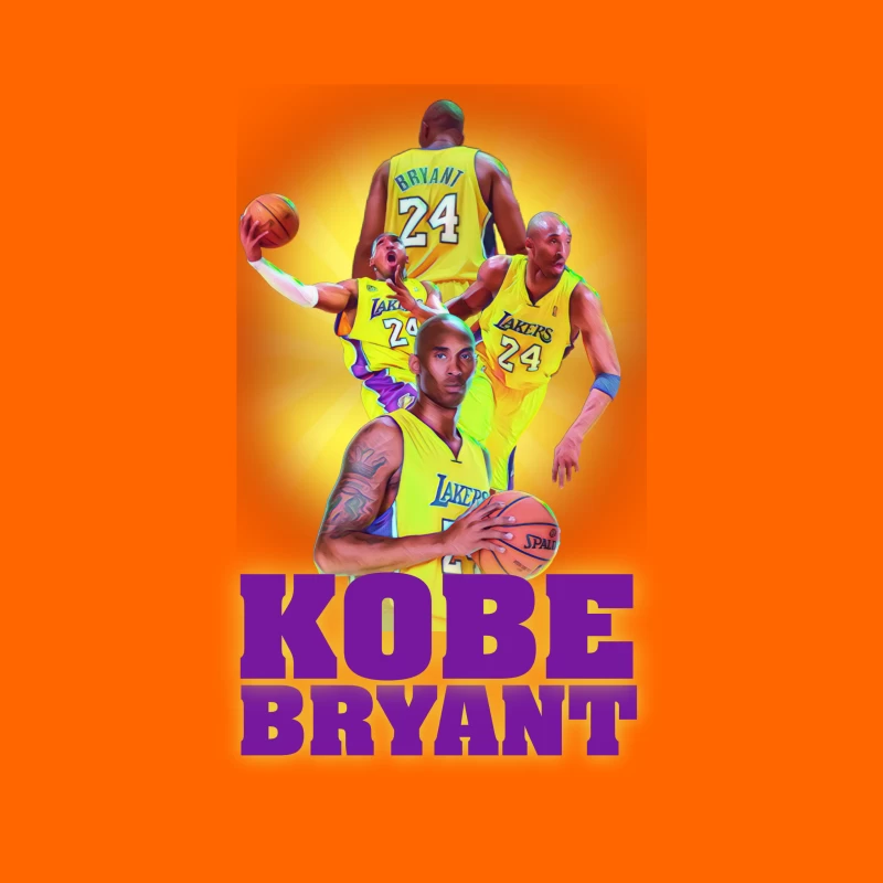 Kobe Bryant Tribute in NBA Colors Throw Pillow