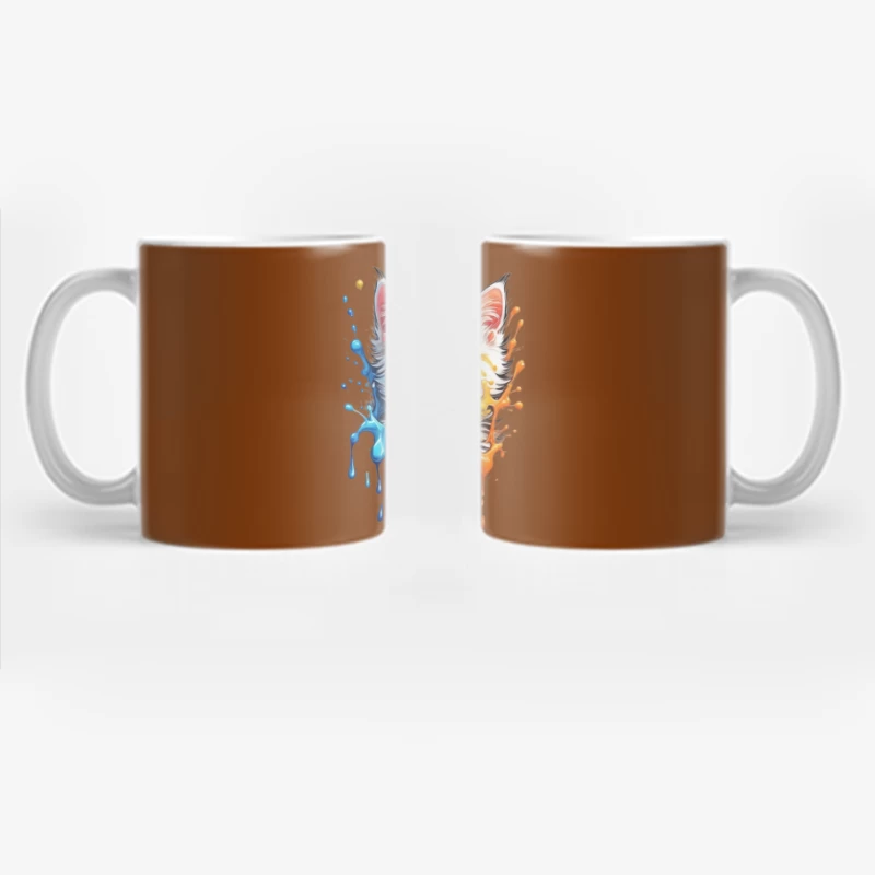 Cute Colorful Cat Illustration Coffee Mug