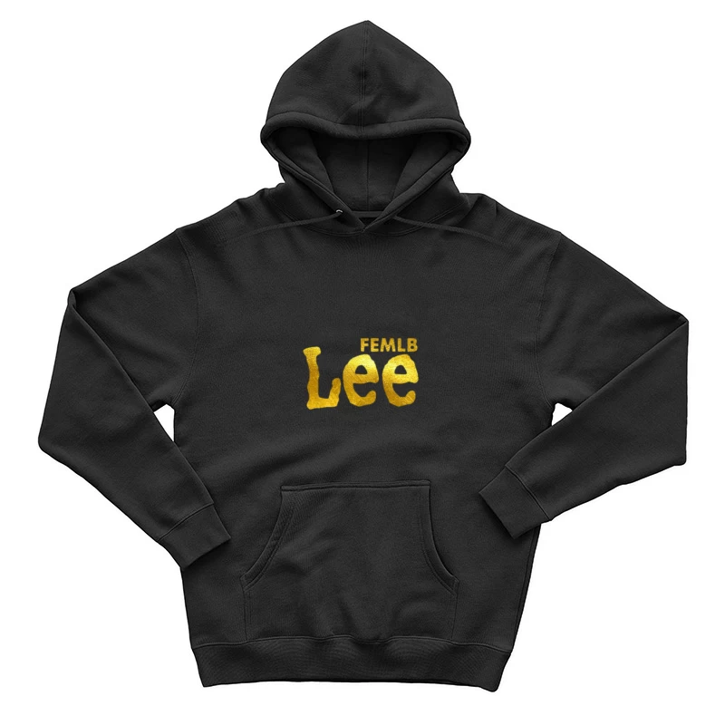 Goldener Schriftzug auf Schwarz Herren Pullover Hoodie