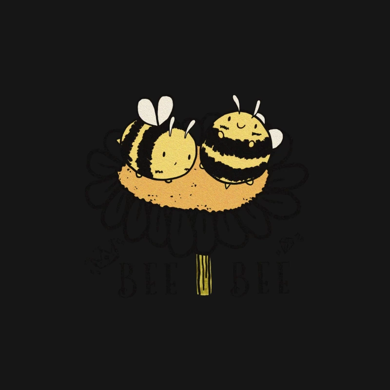 Süße Bienen auf Blume Herren Langarm T-Shirt