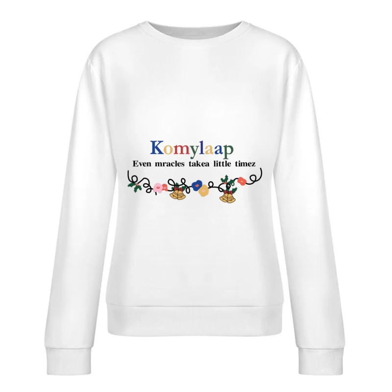Weihnachtsdesign mit Weihnachtsglocken Damen Pullover Sweatshirt