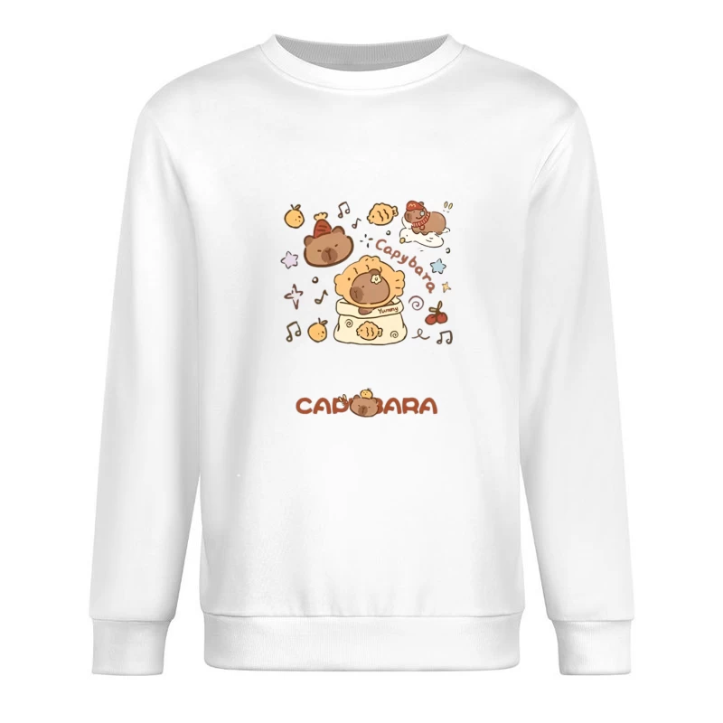 Illustrations mignonnes de capybara Homme Sweat-shirt à enfiler
