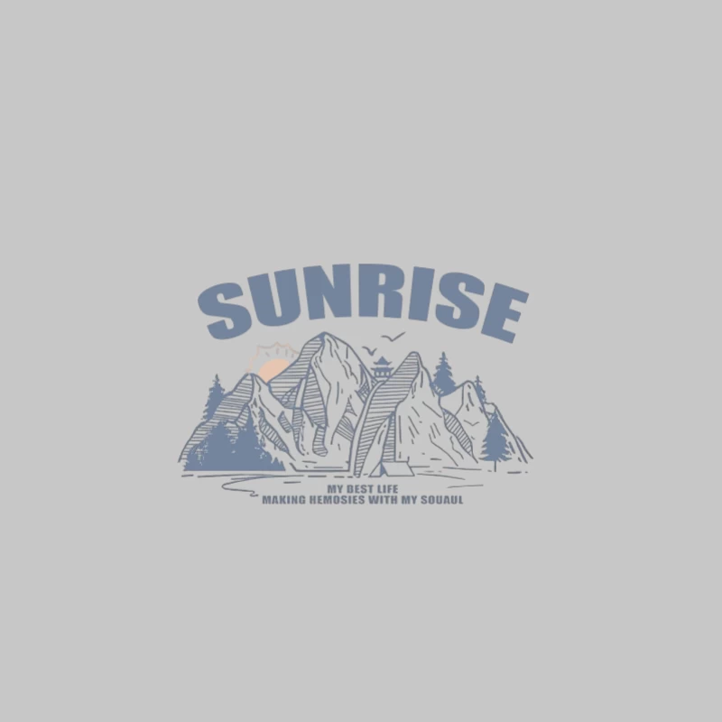 Berglandschaft bei Sonnenaufgang Damen Langarm T-Shirt