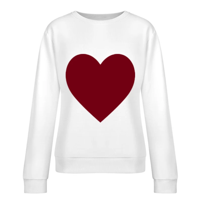 Rotes Herz Symbol Damen Pullover Sweatshirt