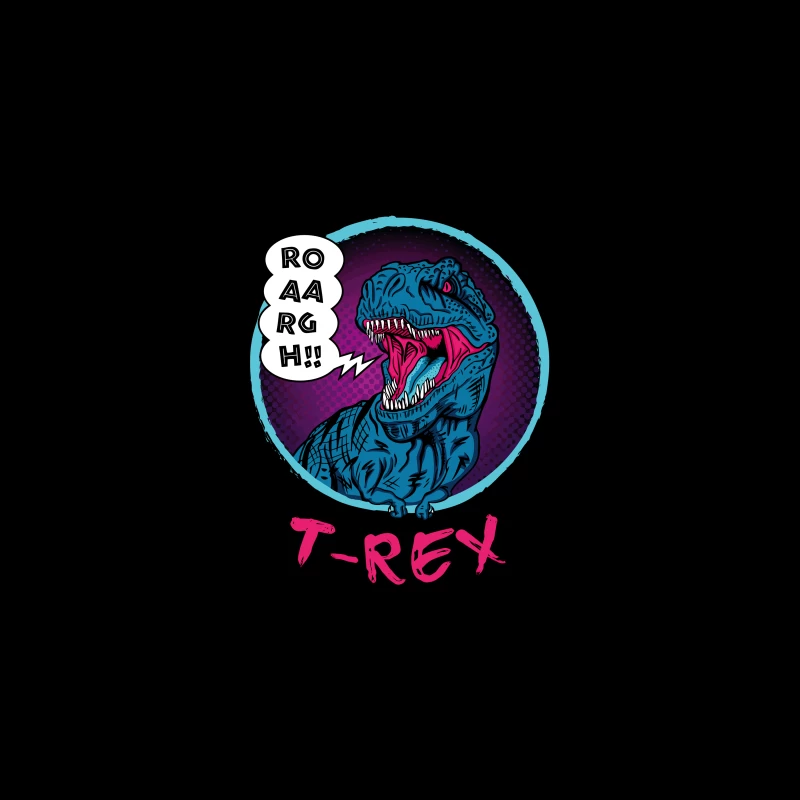 Neon T-Rex Power Desk Mat