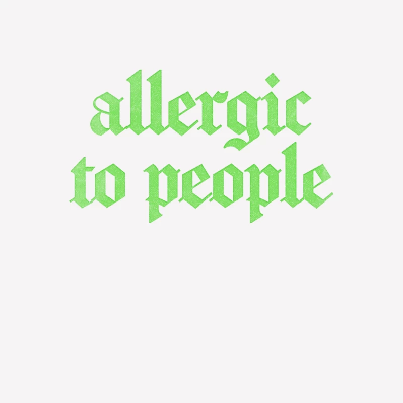Allergic To People   Retro Faded-Style Typography Apparel Female T-Shirt