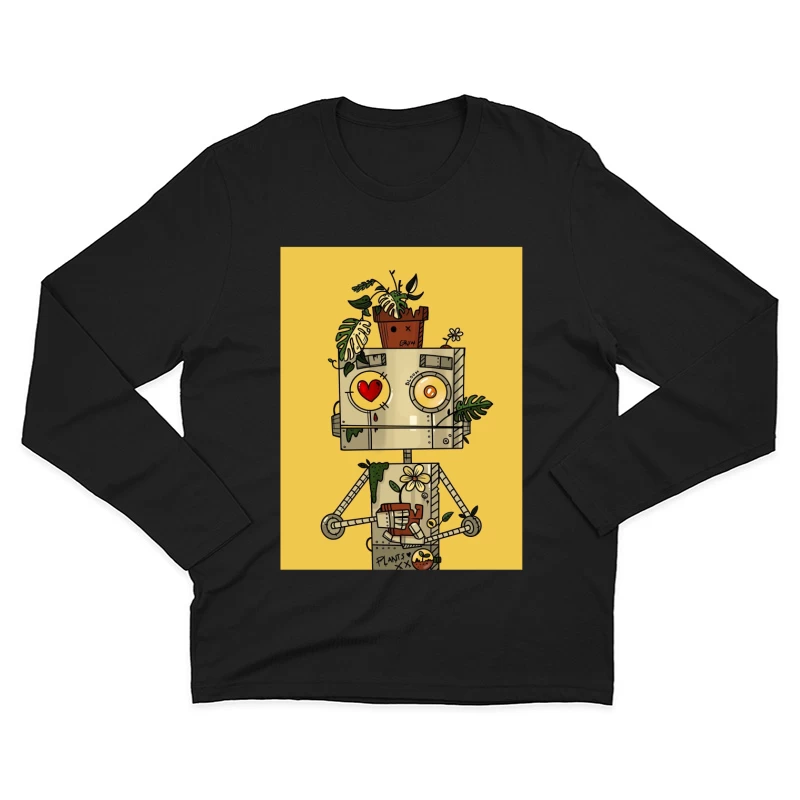 Robokite Botanical Potted Plants Male Long Sleeve T-Shirt