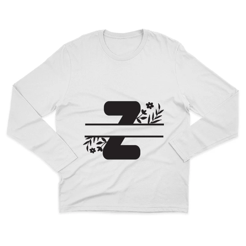 Symbole Floral Stylisé Homme Manches Longues T-Shirt