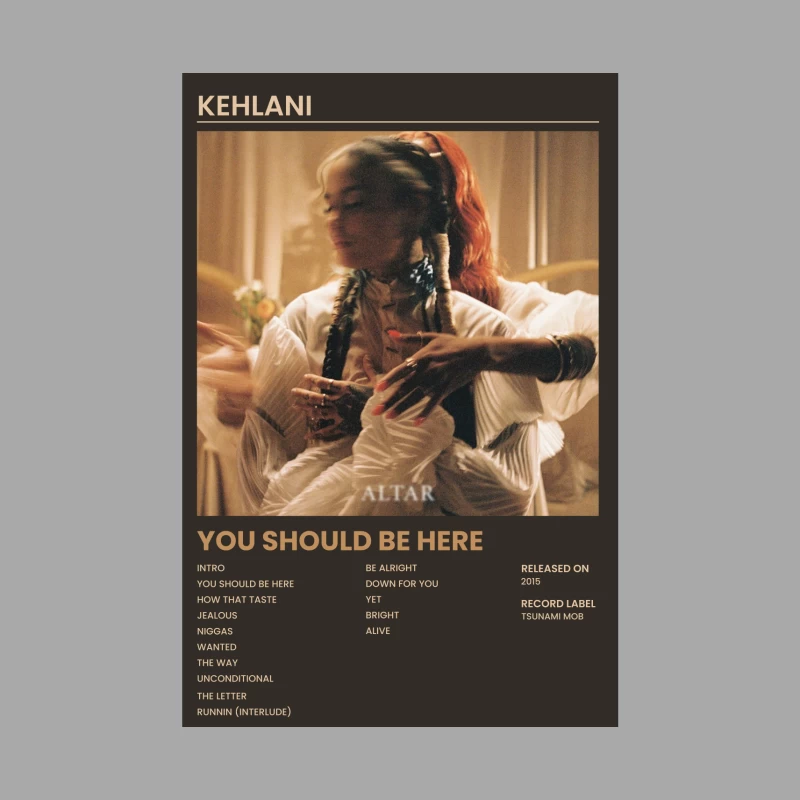 Kehlani's "You Should Be Here" Album Cover: R&B Artist in Vintage-Style Performance Photo Female Pullover Hoodie