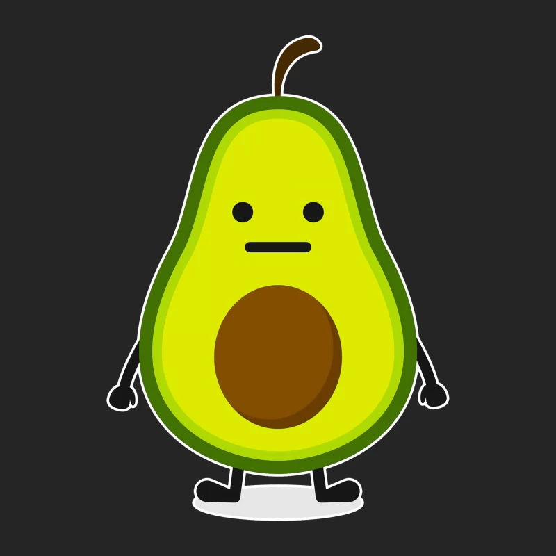 Niedliche Avocado-Karikatur Herren Pullover Sweatshirt