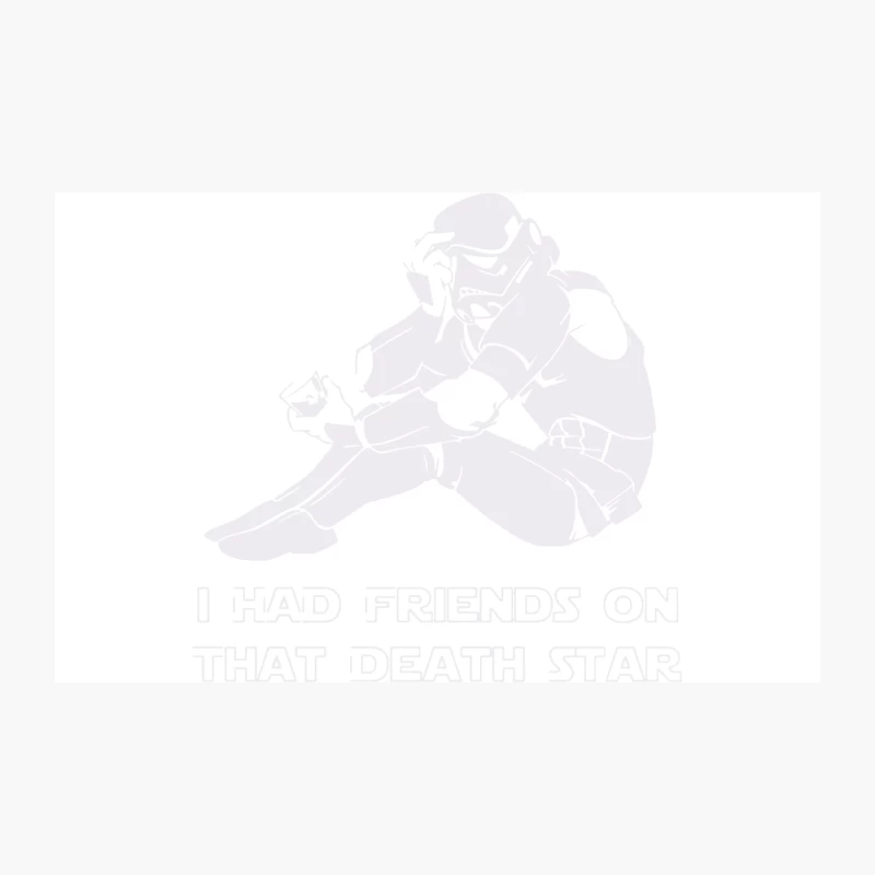 Stormtrooper's Lonely Death Star Friends Parody Travel Mug