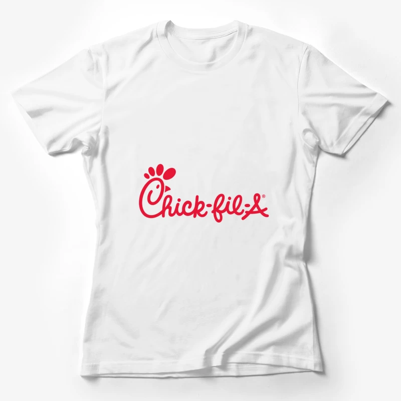 Chick-fil-A Restaurant Chain Logo in Red Female T-Shirt