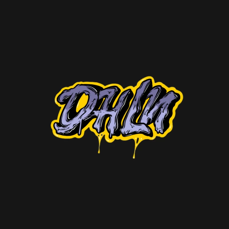 Graffiti-Logo mit gelber Umrandung Damen Langarm T-Shirt
