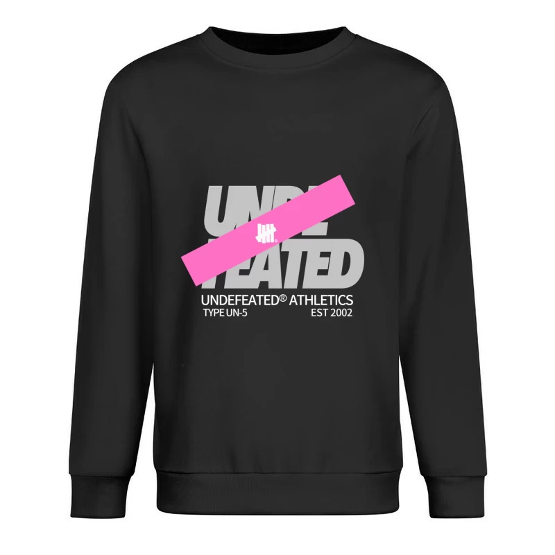 Undefeated Athletics Logo Design mit pinkem Balken Herren Pullover Sweatshirt