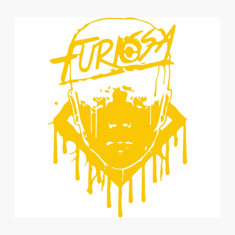 Furiosa Streetwear Logo: Urban Graffiti-Inspired Fashion Brand Design Throw Pillow