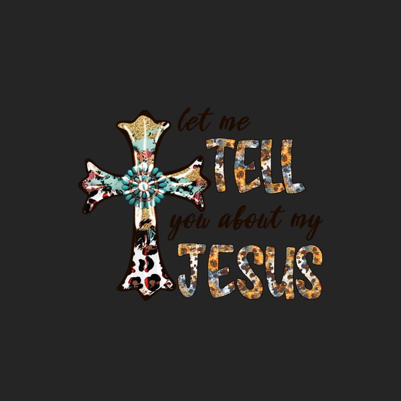 Künstlerisches Kreuzdesign mit Jesus-Botschaft Herren Pullover Sweatshirt