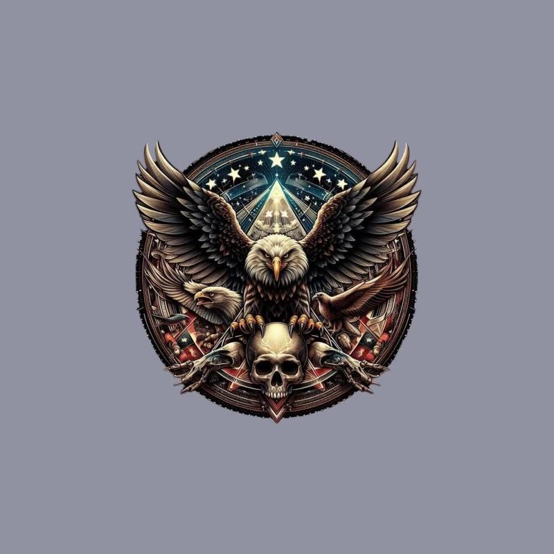Eagle and Skull Symbolism in Fantasy Art Travel Mug