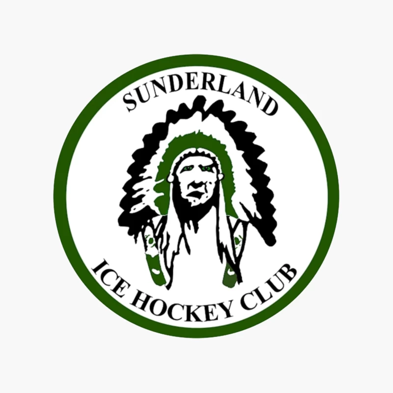 Sunderland Ice Hockey Club Logo with Native American Imagery Cotton Tote Bag