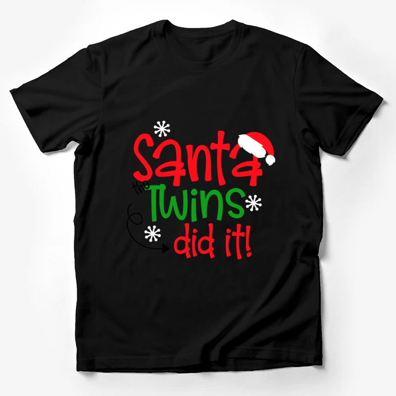 Blague de Noël avec Santa et les Jumeaux Homme T-Shirt