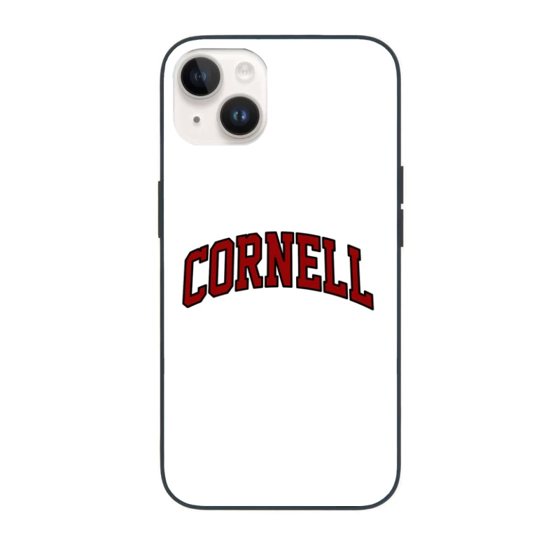 Cornell University Red Arched Text Logo iPhone Case