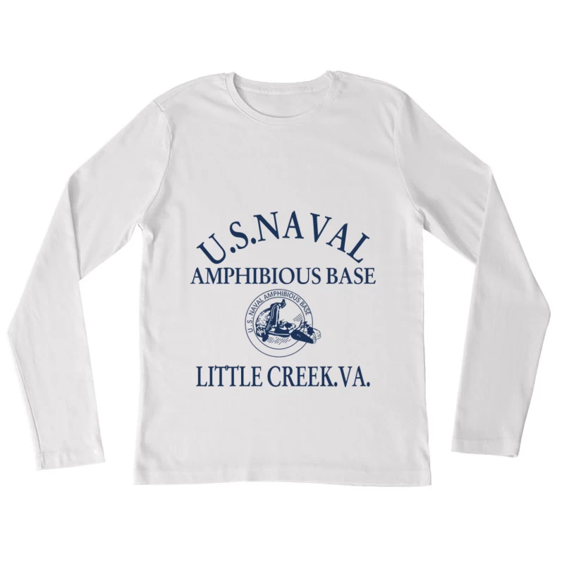 U.S. Naval Amphibious Base Little Creek Logo Damen Langarm T-Shirt