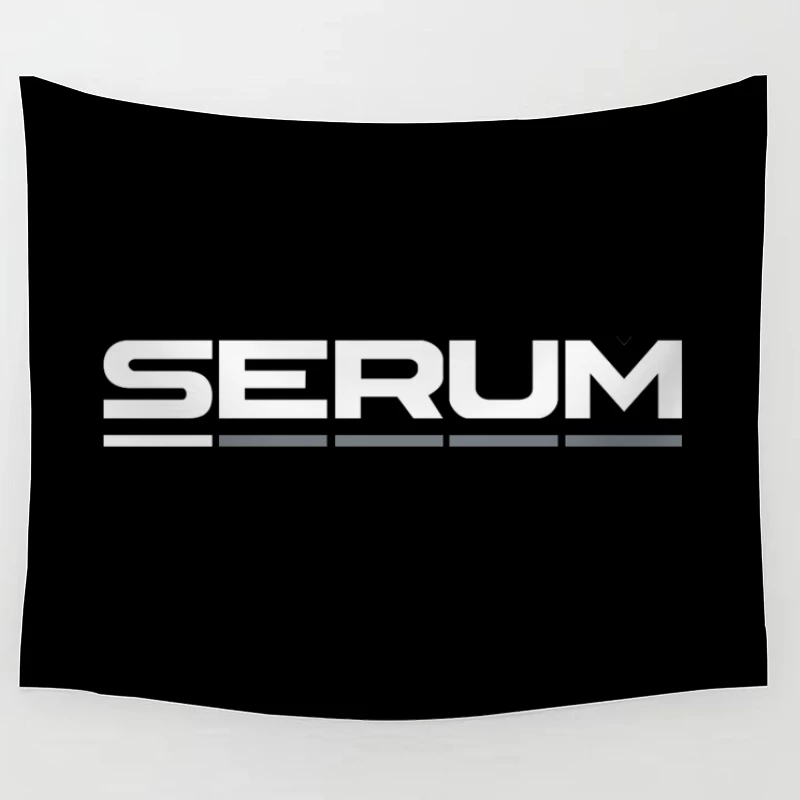 Minimalist Serum Audio Software Logo Design Tapestry