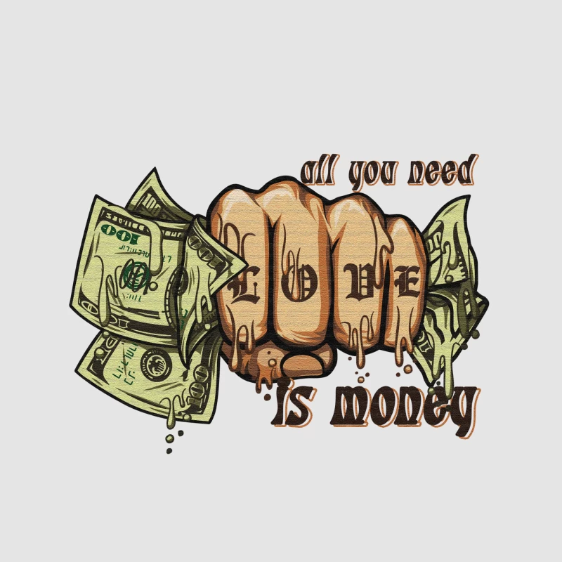 Liebe und Geld Herren Pullover Hoodie