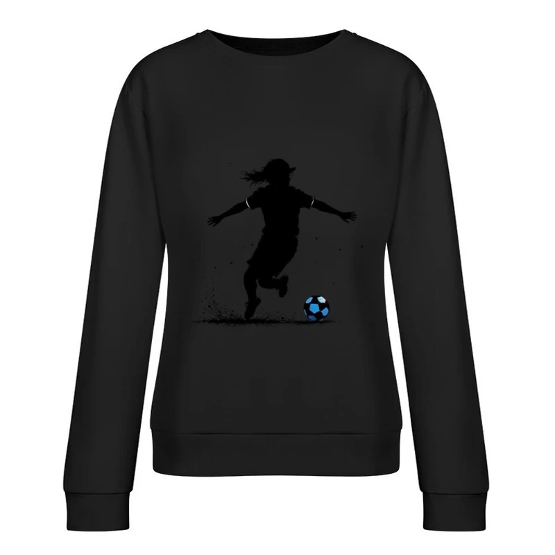 Dynamic Soccer Celebration Female Pullover Sweatshirt
