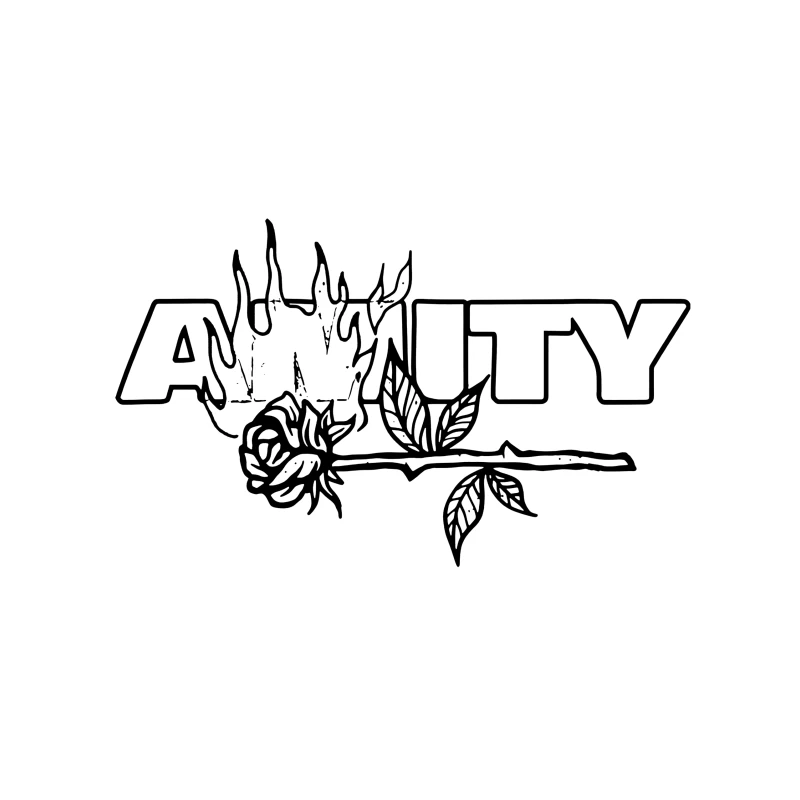 The Amity Affliction Fire Rose Throw Pillow