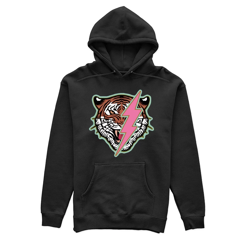 Tigerkopf mit Blitz Damen Pullover Hoodie
